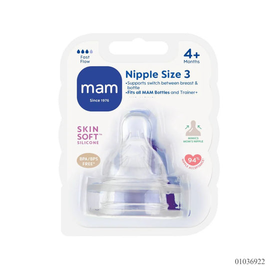 Mamaderas para biberones MAM - paquete de 2- Flujo Rápido