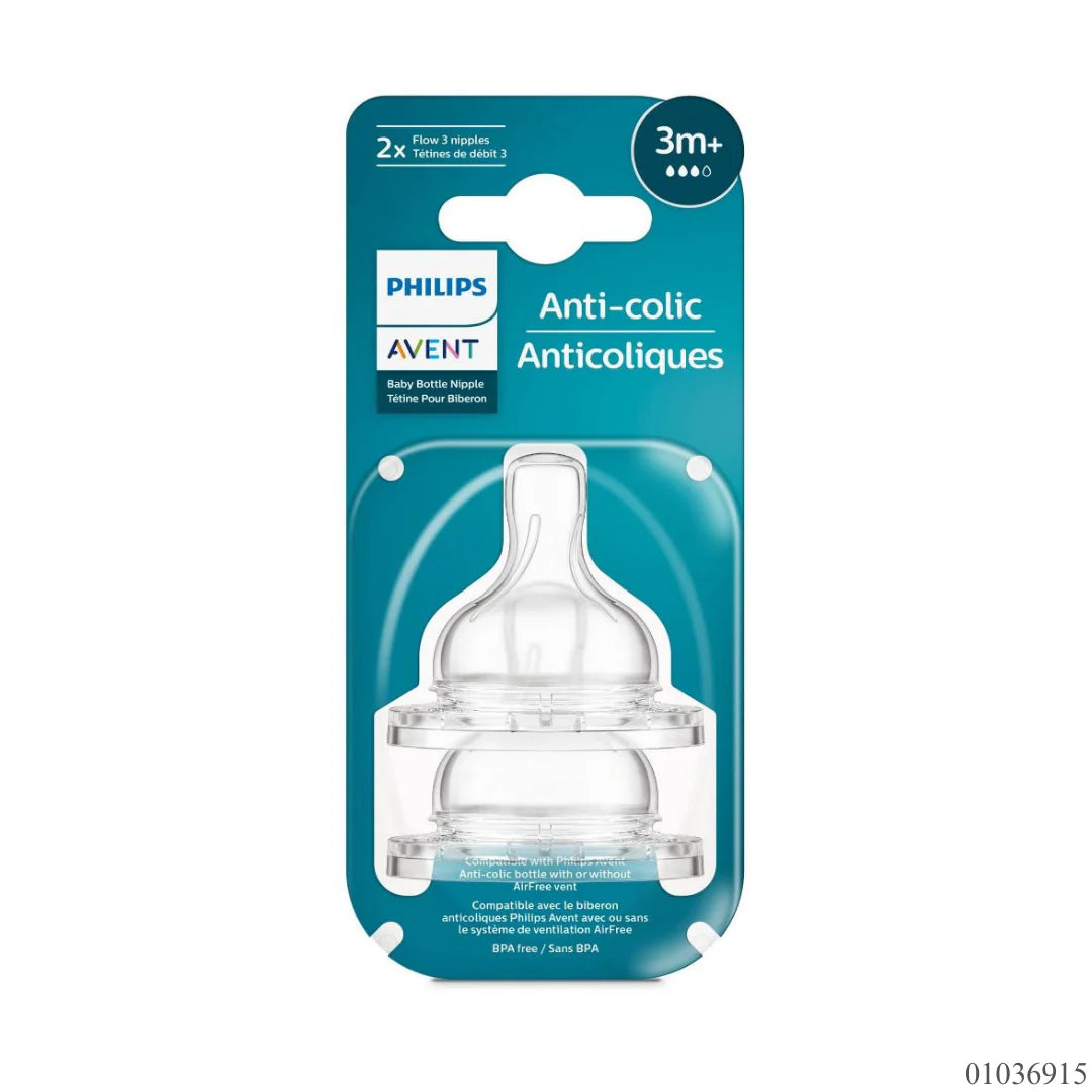 Mamaderas Avent anticolicos philips, Flujo 3, 3m+