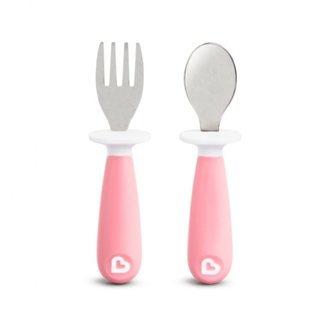 MUNCHKIN Set Cuchara & Tenedor (ROSADO)