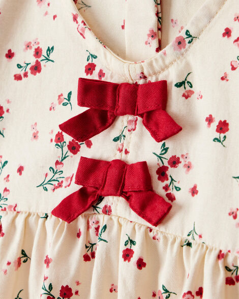 Blusa 100% Algodón De Estampado Floral Navideña Carter's