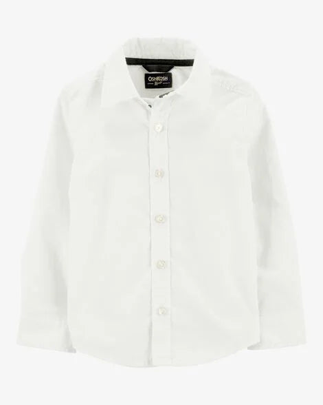 Oshkosh camisa blanca botones Manga larga