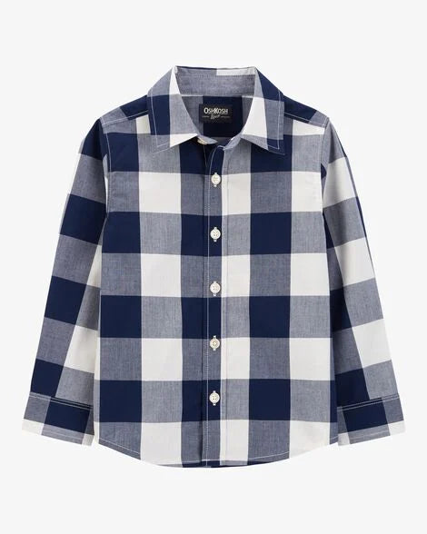 Oshkosh camisa a cuadros botones manga larga