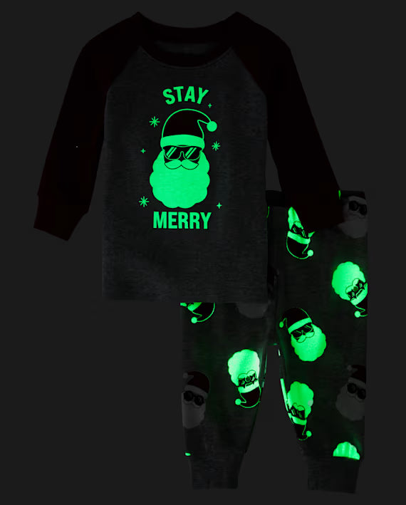 Pijama de algodón Glow Stay gris - The Children’s Place