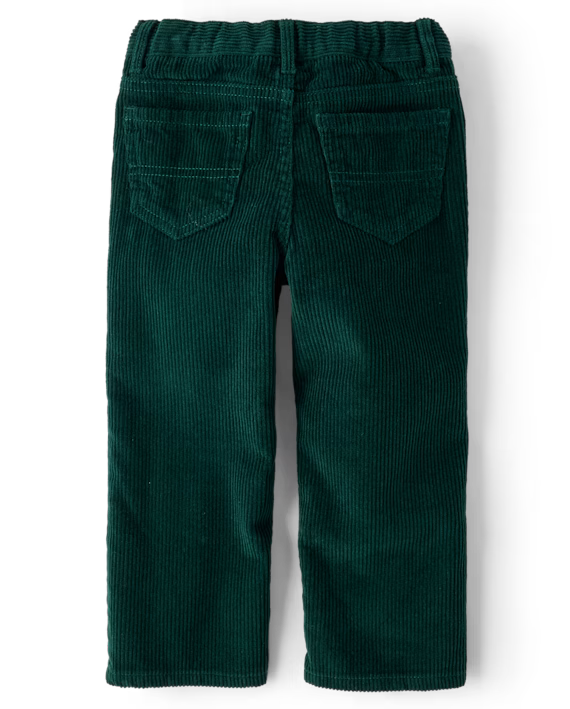 Pantalones rectos de corduroy verde - The Children’s Place