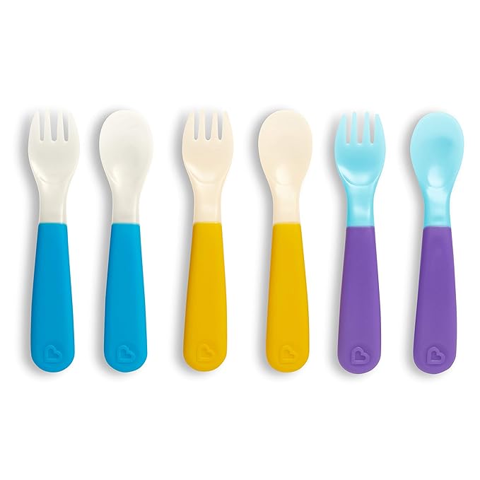 Tenedores y cucharas Munchkin Color Reveal, paquete de 6