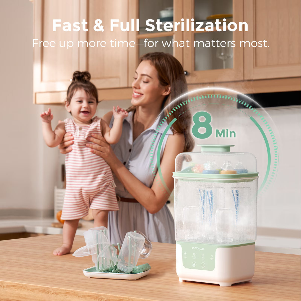 Esterilizador y secador de biberones 4 en 1 Momcozy