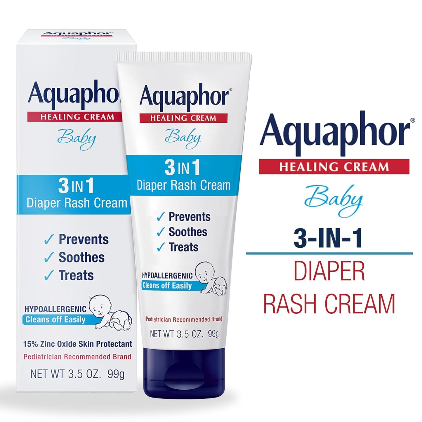 Crema para la dermatitis del pañal Aquaphor con óxido de zinc