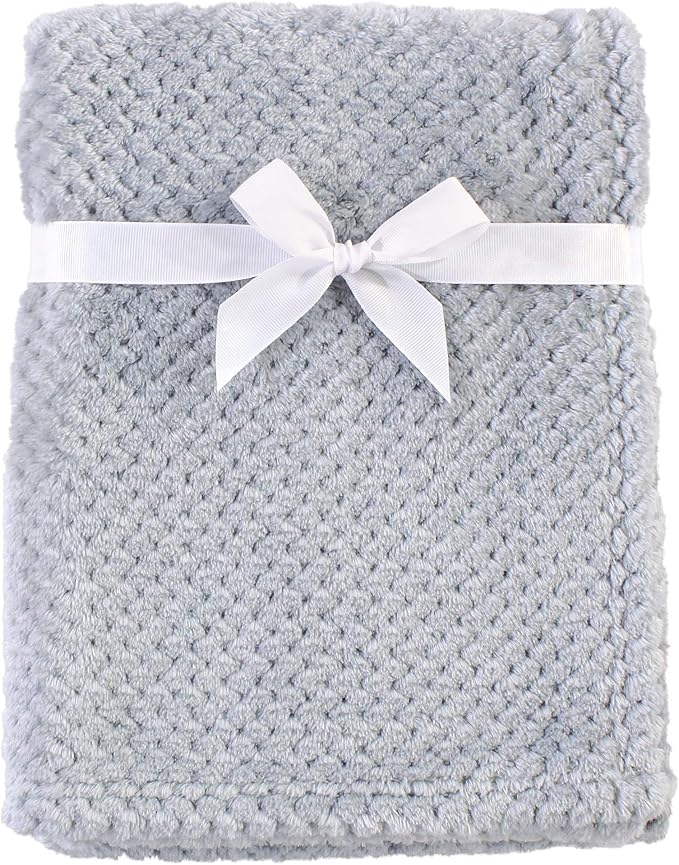 Colcha de felpa unisex para bebé Hudson Baby, Gris