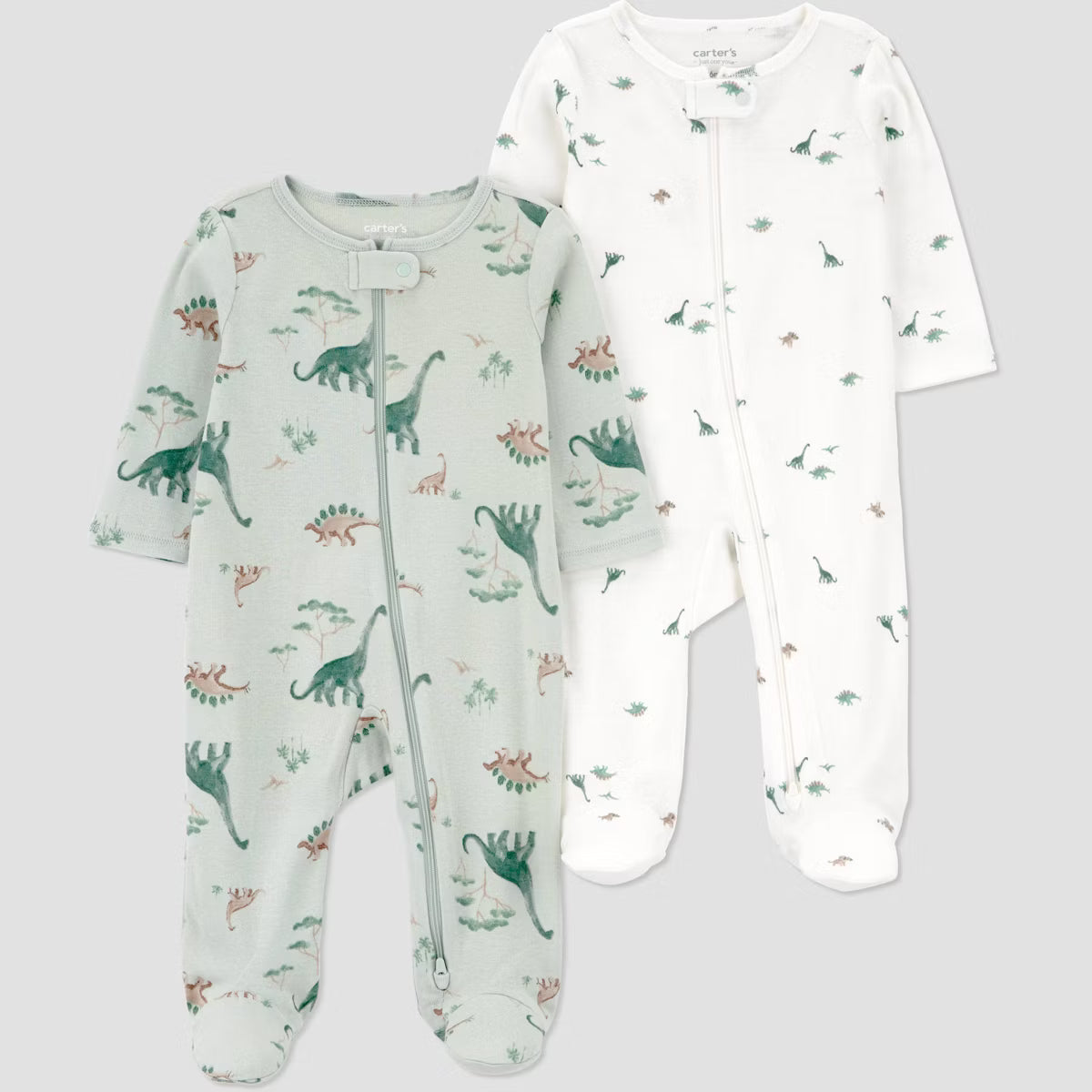 Conjunto de 2 Pijamas Carter's - Dinosaurios, verde