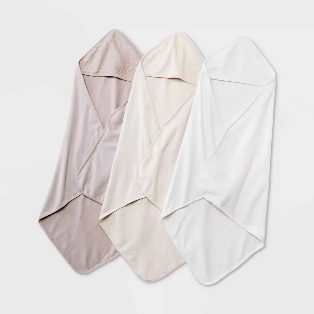 Cloud Island – Paquete de 3 toallas con capucha para bebé-Neutral