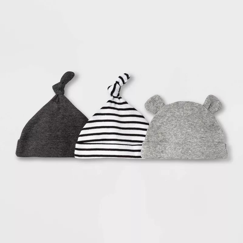 Gorro básico para bebé niño (paquete de 3)