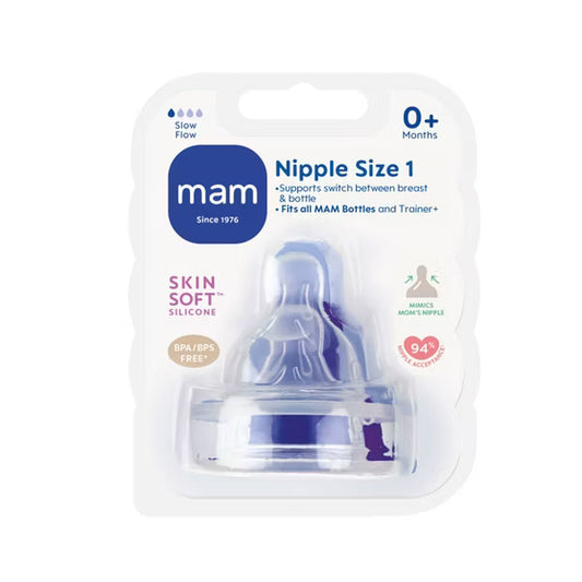 Mamaderas para biberones MAM - paquete de 2- Flujo lento