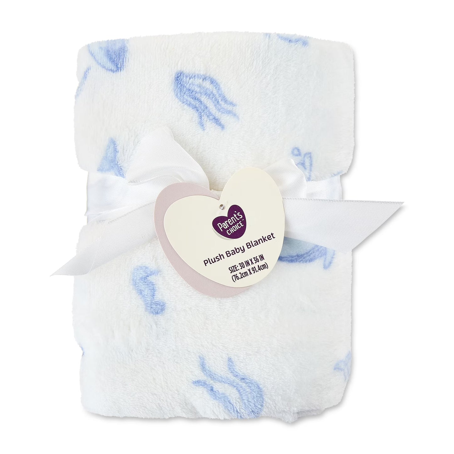 Manta náutica para bebé Parent's Choice - Azul/Blanco de felpa