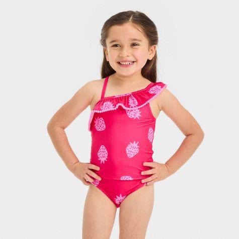 Traje de baño cat y jack niña 2 piezas fresas