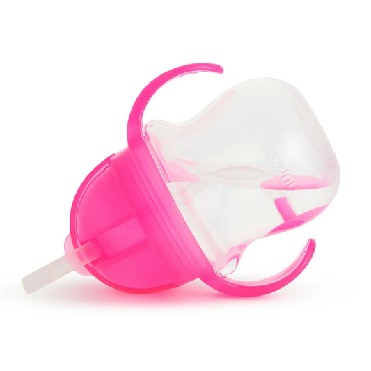 Vaso entrenador con pajita flexible Munchkin Any Angle, 7 oz, rosado