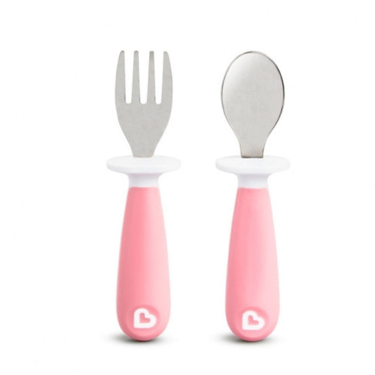 MUNCHKIN Set Cuchara & Tenedor (ROSADO)