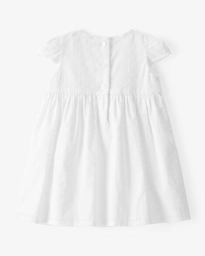 OshKosh B'gosh Vestido babydoll texturizado para niña - Blanco