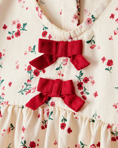 Blusa 100% Algodón De Estampado Floral Navideña Carter's