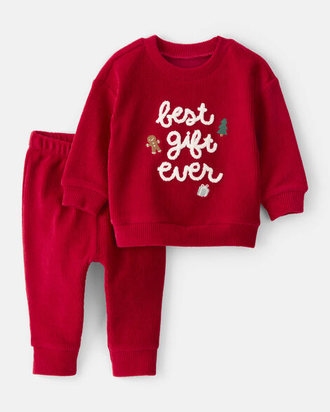Conjunto De 2 Piezas Con Sudadera Navideña "Best Gift Ever" Carter's