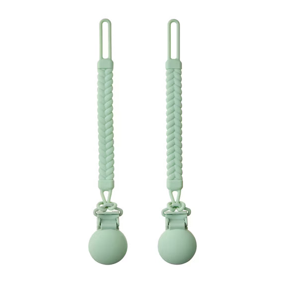 Clips de silicona para chupetes, paquete de 2