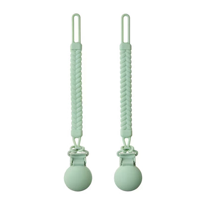 Clips de silicona para chupetes, paquete de 2