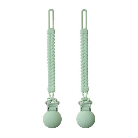 Clips de silicona para chupetes, paquete de 2