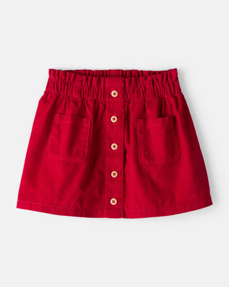 Falda De Pana Navideña En Rojo Carter's
