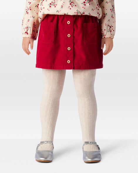 Falda De Pana Navideña En Rojo Carter's