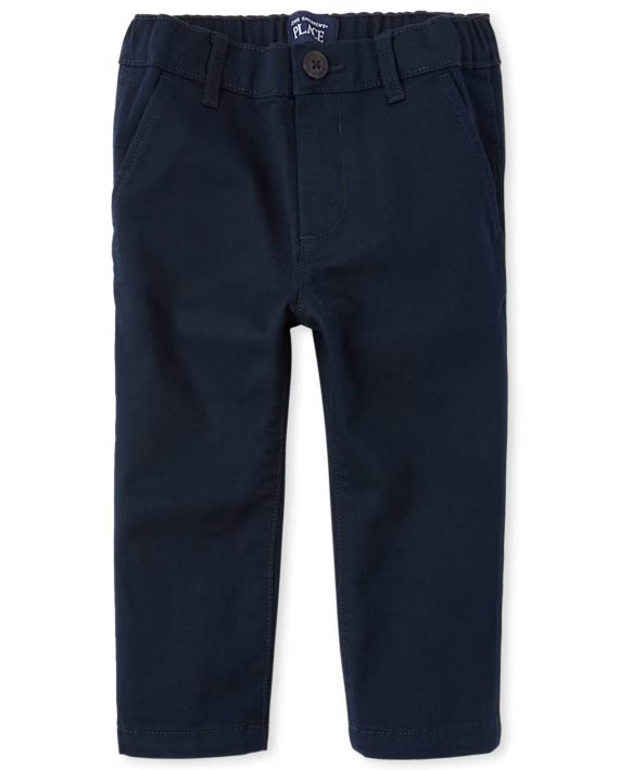 Pantalones chinos rectos elásticos azul - The Children’s Place