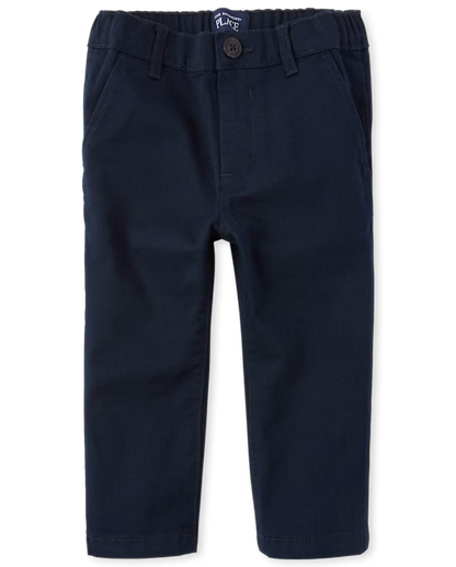 Pantalones chinos rectos elásticos azul - The Children’s Place