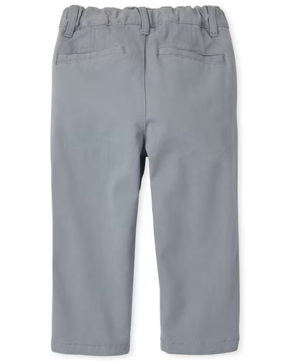 Pantalones chinos rectos elásticos gris - The Children’s Place