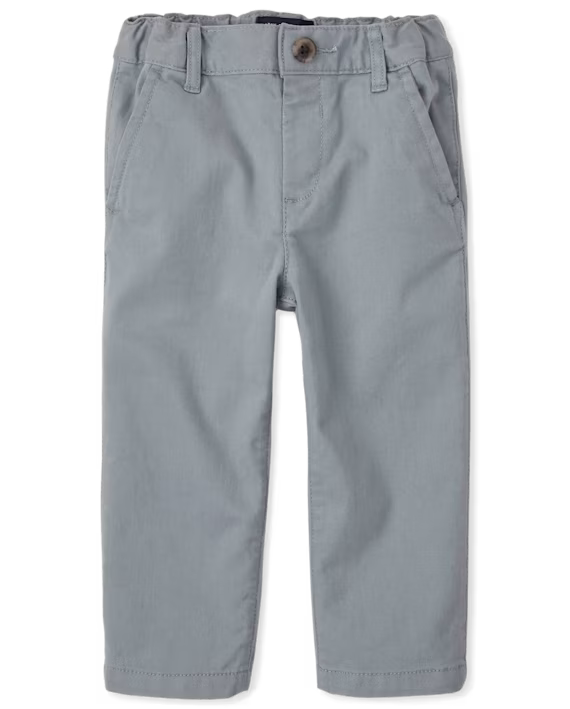 Pantalones chinos rectos elásticos gris - The Children’s Place