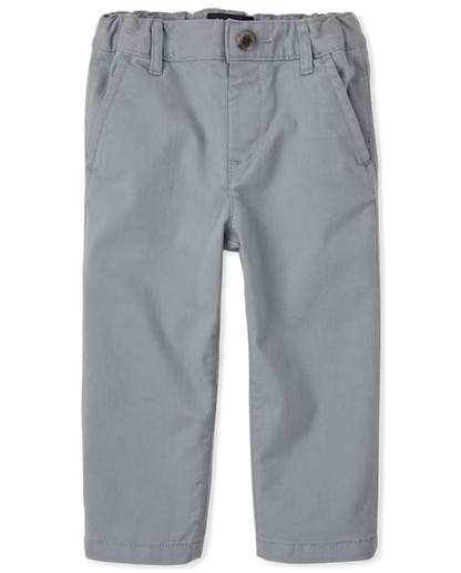Pantalones chinos rectos elásticos gris - The Children’s Place