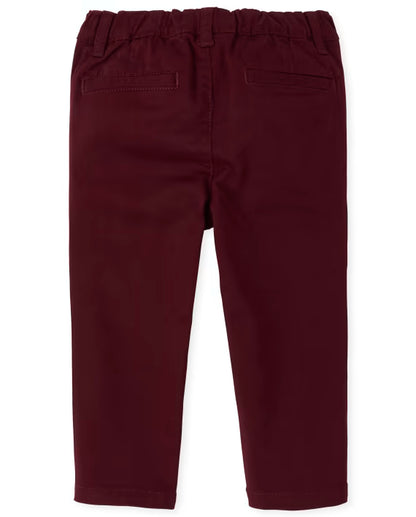 Pantalones chinos rectos elásticos rojo - The Children’s Place