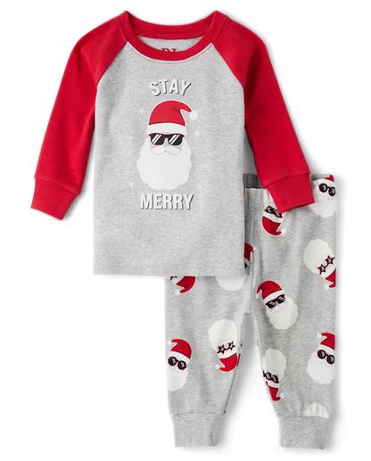 Pijama de algodón Glow Stay gris - The Children’s Place