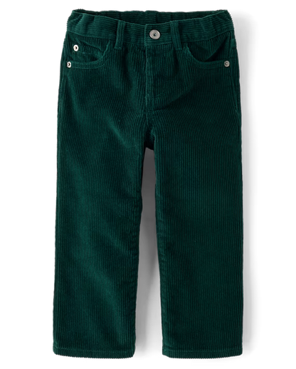 Pantalones rectos de corduroy verde - The Children’s Place
