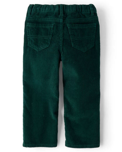 Pantalones rectos de corduroy verde - The Children’s Place