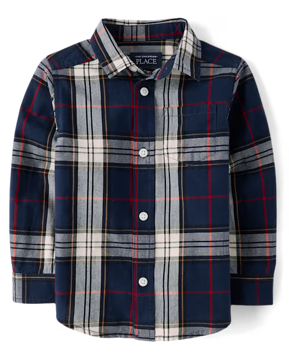 Camisa a cuadros azul - The Children’s Place
