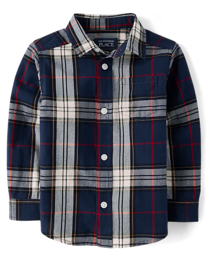 Camisa a cuadros azul - The Children’s Place