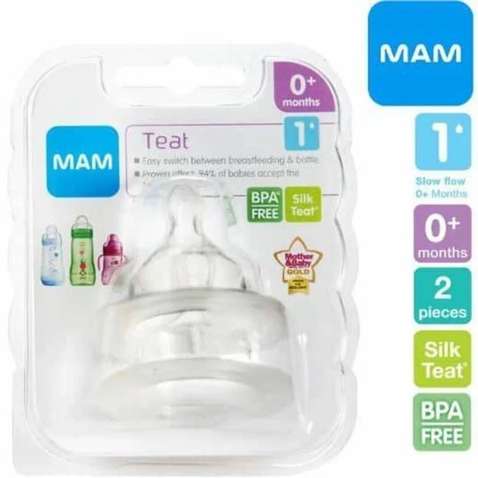 Mamaderas para biberones MAM, 0+ meses, paquete de 2