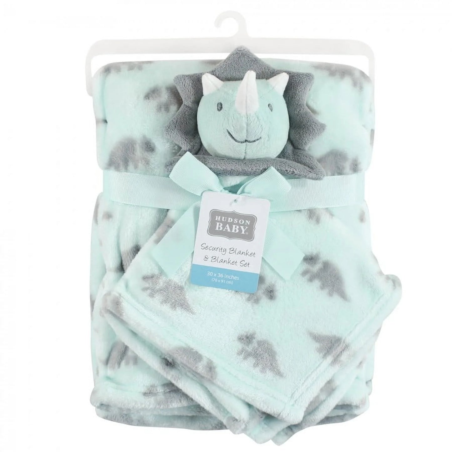Manta a juego con peluche de apego Dino