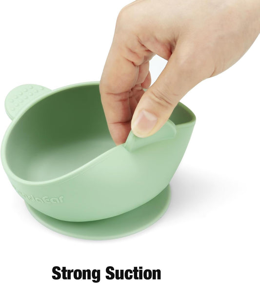 Paquete de 3 tazones con ventosa para bebé sin BPA (multicolor)
