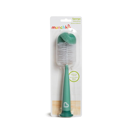 Cepillo para biberones Munchkin Sponge, diseño moderno, color verde