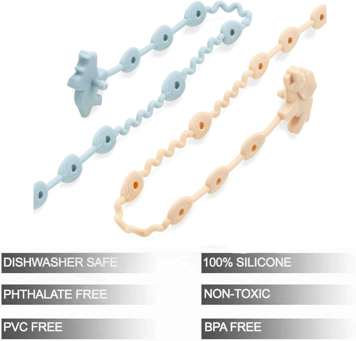 PandaEar Paquete de 5 correas de silicona multiusos, sin BPA