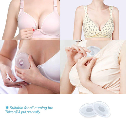 Conchas recolectoras para madres lactantes, sin BPA y reutilizables (paquete de 2)