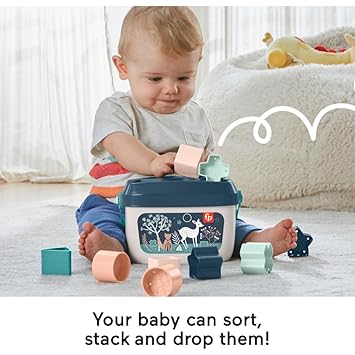 Fisher-Price Juego de 10 formas apilables de juguete para bebés