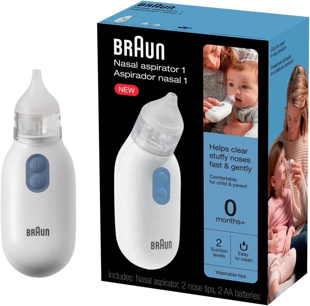 Braun Aspirador nasal eléctrico para recién nacidos, bebés y niños pequeños