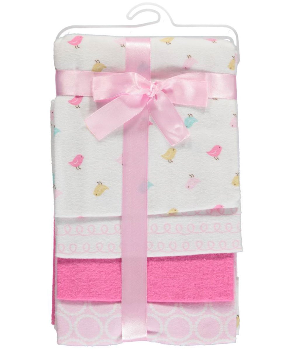 Luvable Friends Unisex Baby Cotton Flannel Receiving Blankets, Birdies 4-Pack, One Size