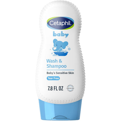 Champú y gel de baño 2 en 1 para bebé Cetaphil, sin lágrimas, caléndula, 220 ml