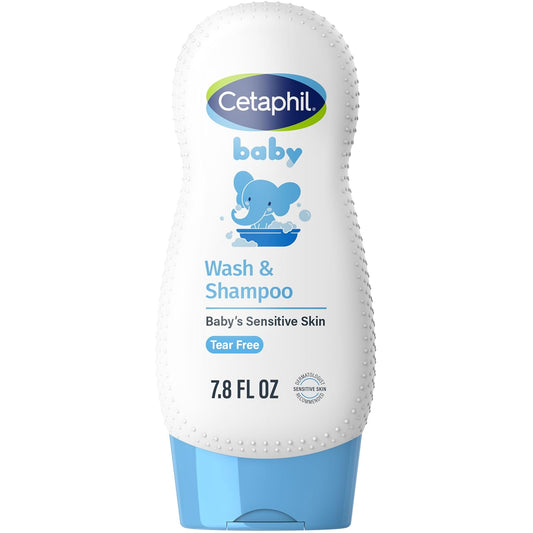 Champú y gel de baño 2 en 1 para bebé Cetaphil, sin lágrimas, caléndula, 220 ml